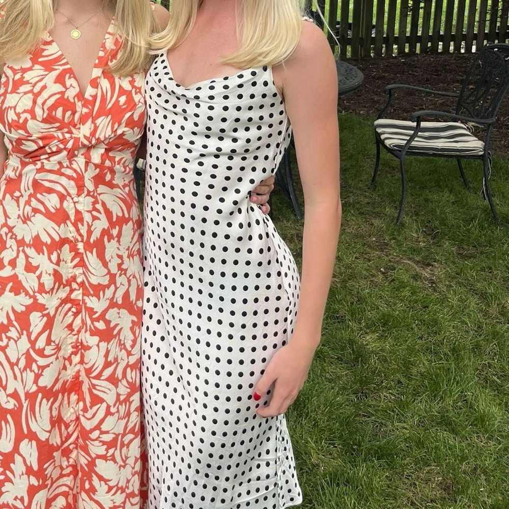 Zara polka dot midi dress